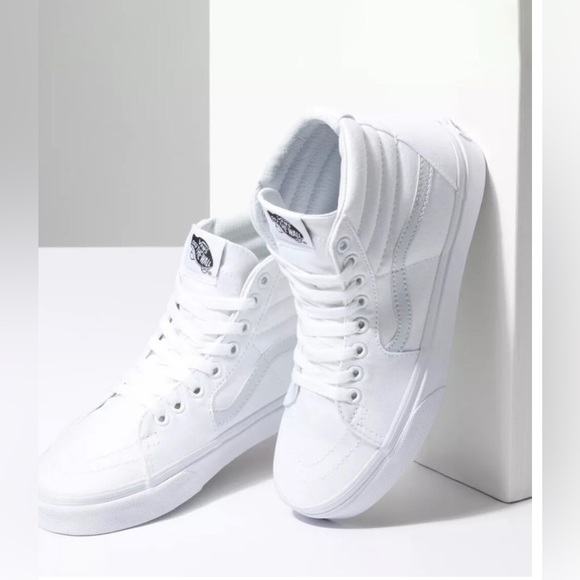 Vans Shoes - VANS Canvas Sk8-Hi True White Shoes size 7 high top